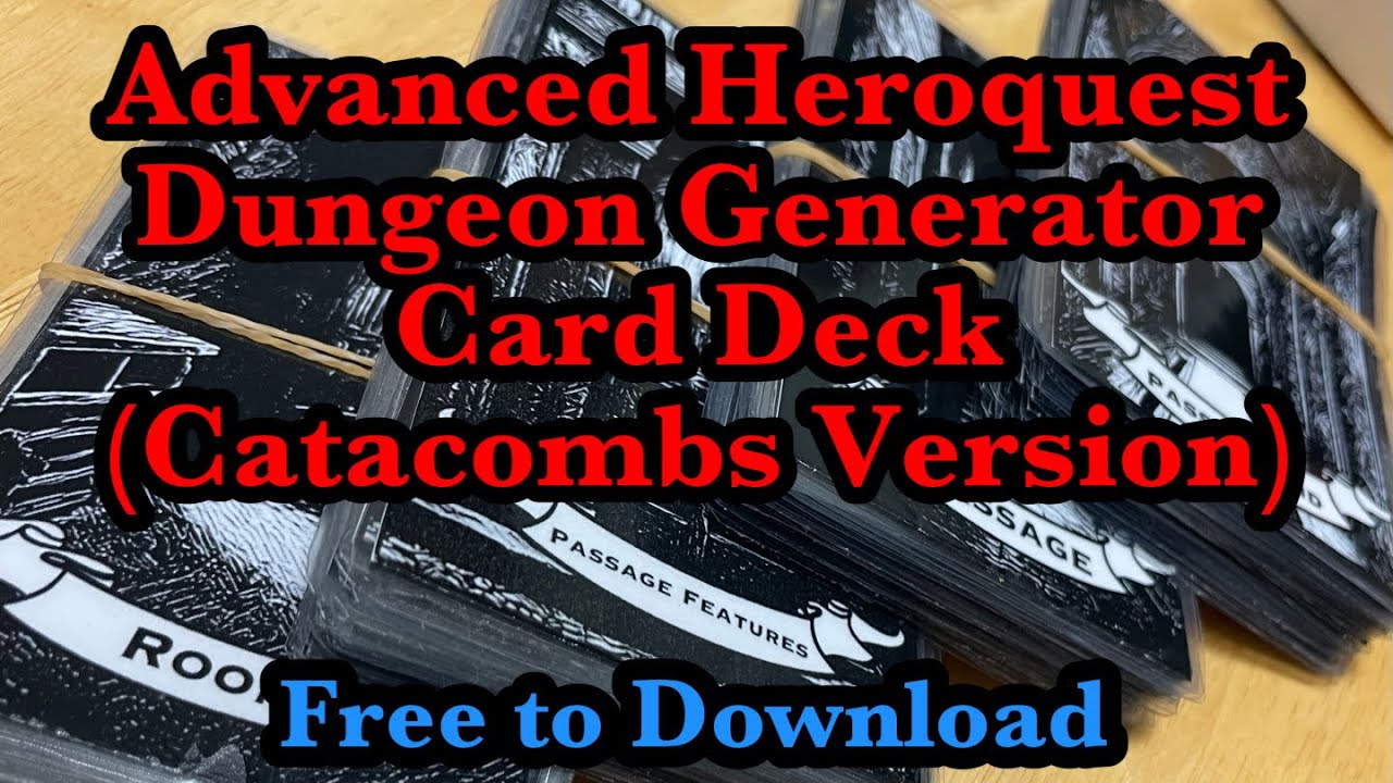 Advanced Heroquest Gaming Aids: Dungeon Generator (Catacombs Version)