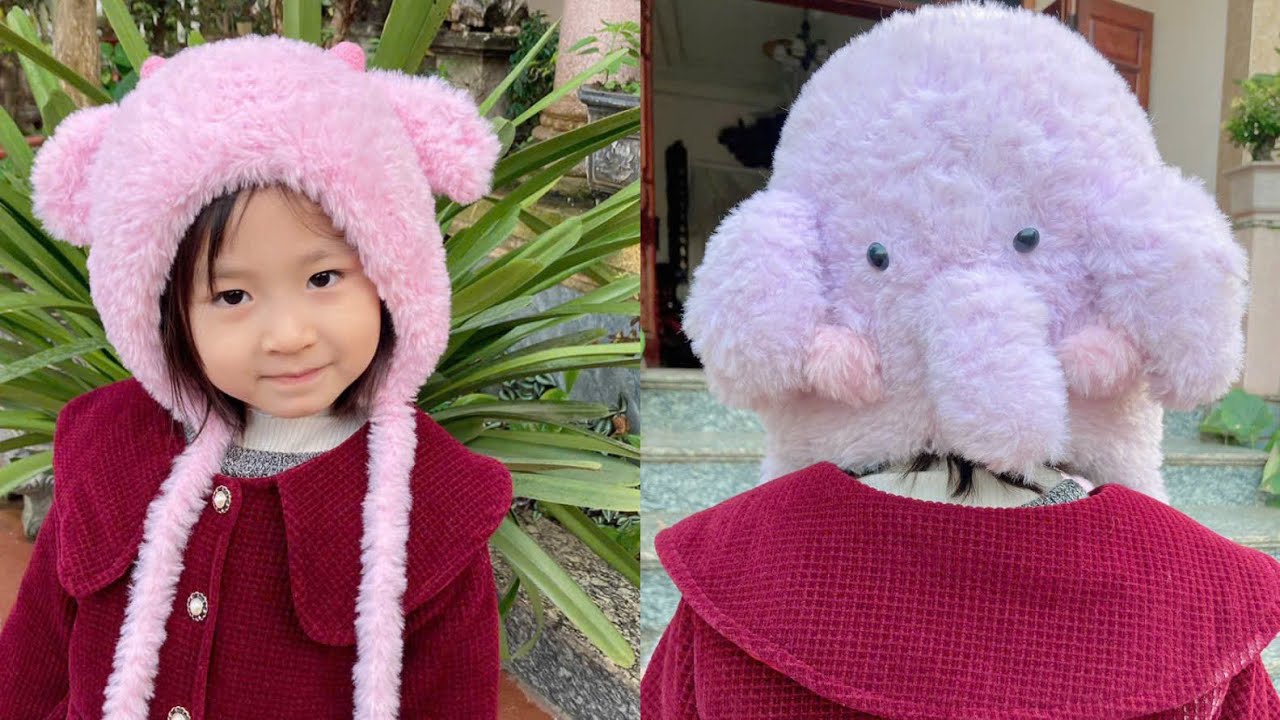 CROCHET HAT| Hướng dẫn móc mũ bằng sợi lông thỏ cho bé