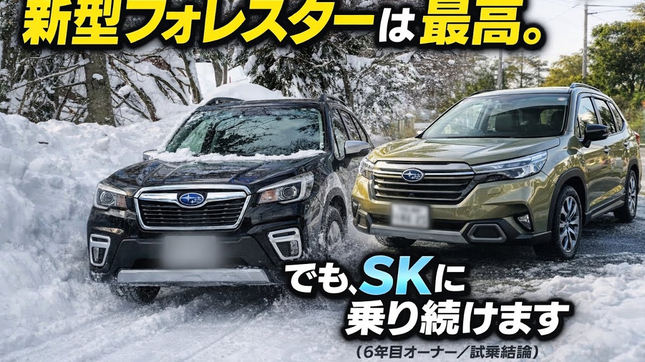 新型フォレスターは最高‼️でも、６年目のSK型フォレスター e-Boxerオーナーは買い替えませんでした。新型フォレスターに乗り換えない決断をした理由