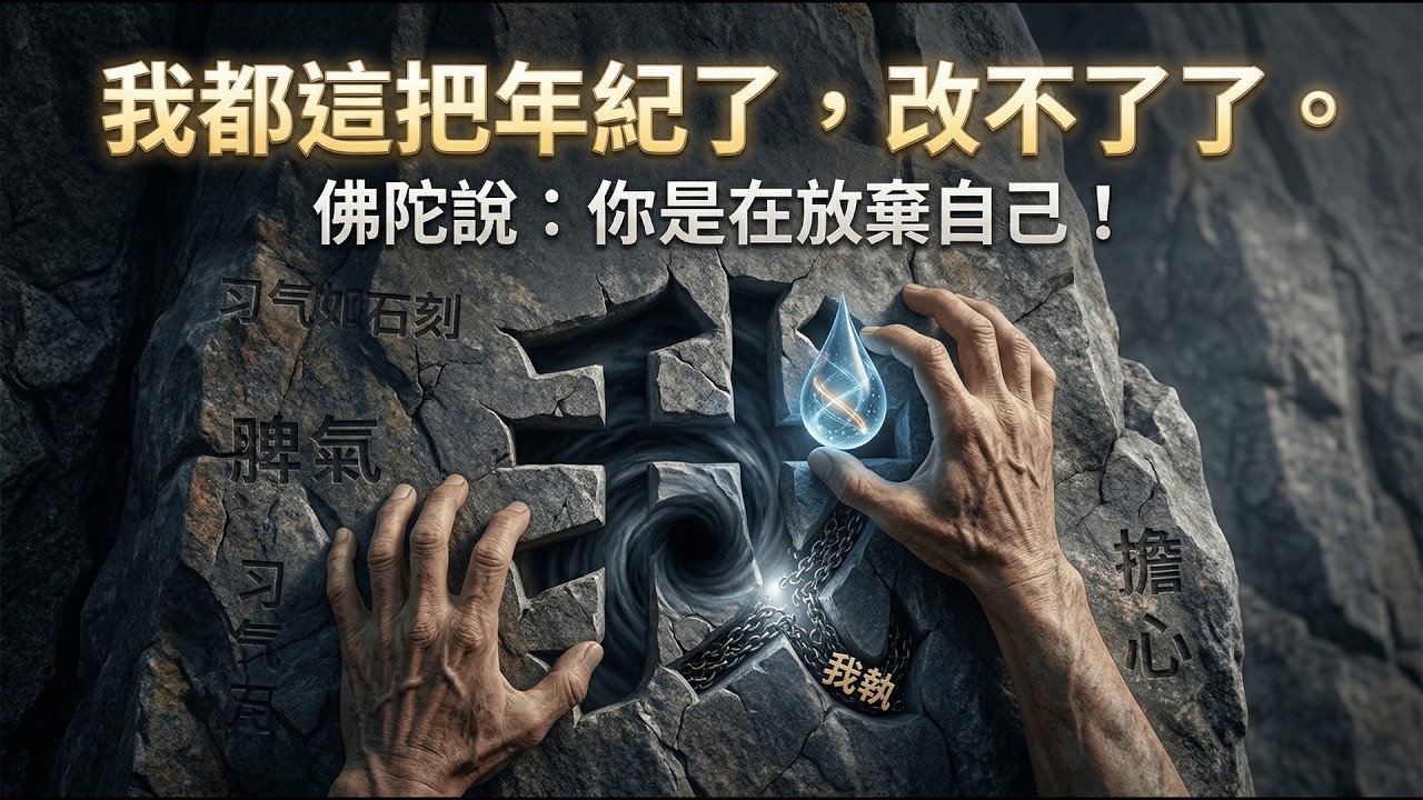 「我都這把年紀了，改不了了。」佛陀說：如果你這樣想，那你就真的放棄了自己。
