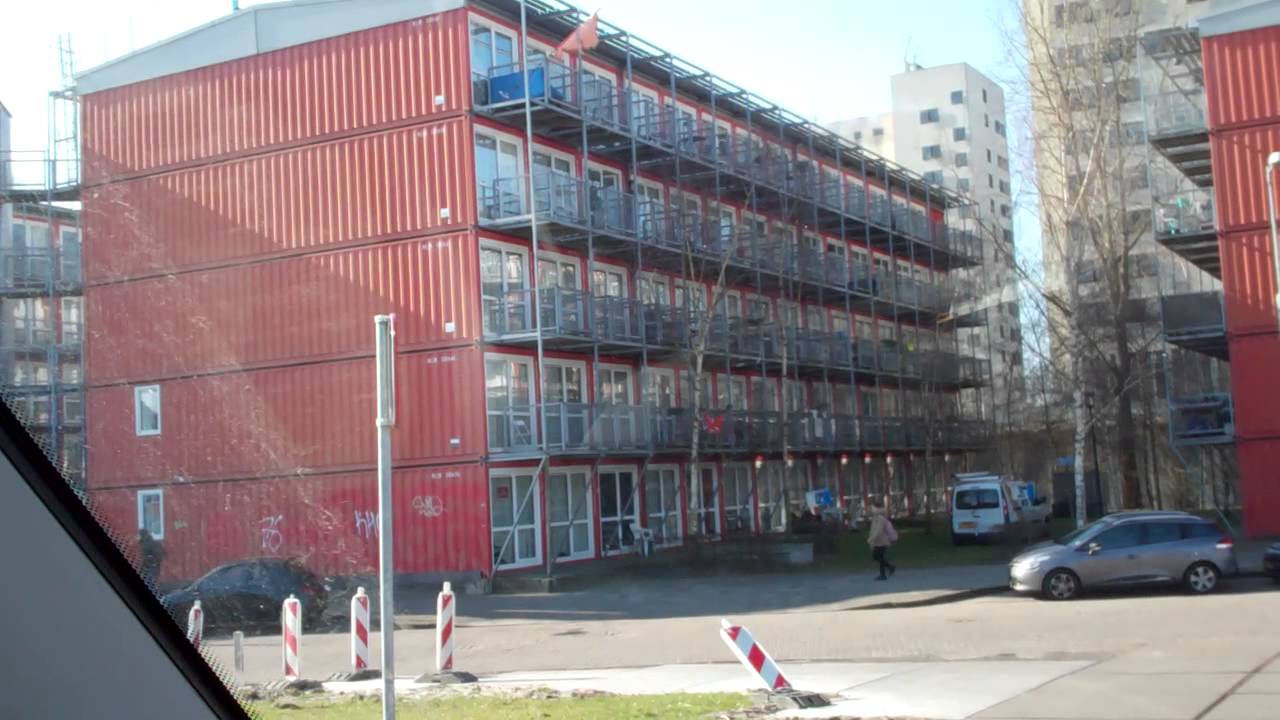 1000 Shipping Container City cheap houses , Amsterdam , Holland.