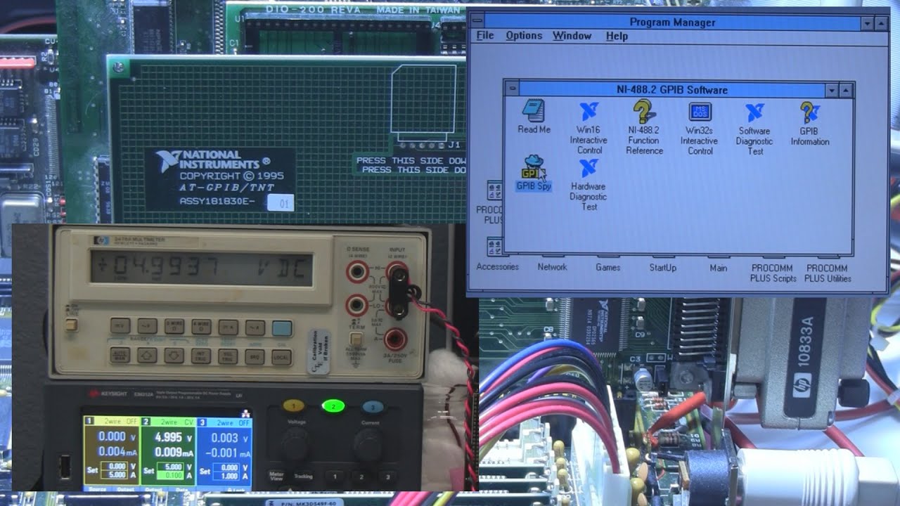 Vbe 171: o que &eacute; GPIB? Demonstrando a placa National Instruments e o mult&iacute;metro HP3478A