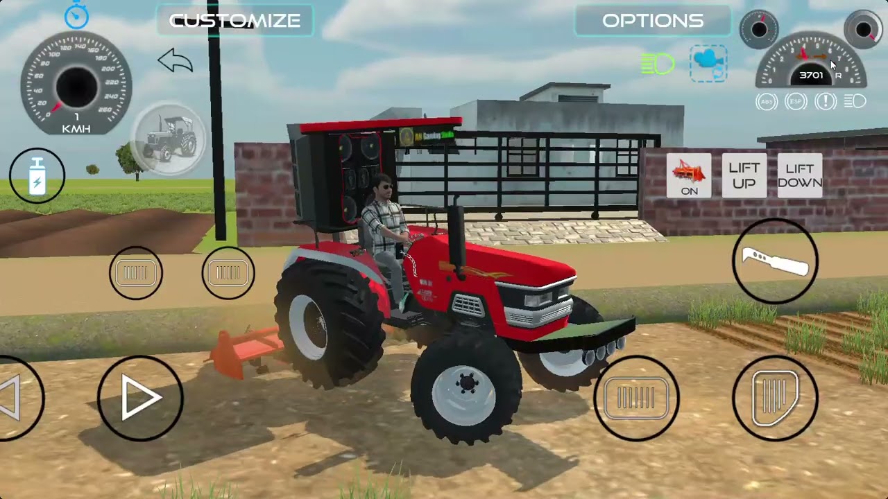 Mahindra Arjun Tractor Modified 4x4 rotavator farming