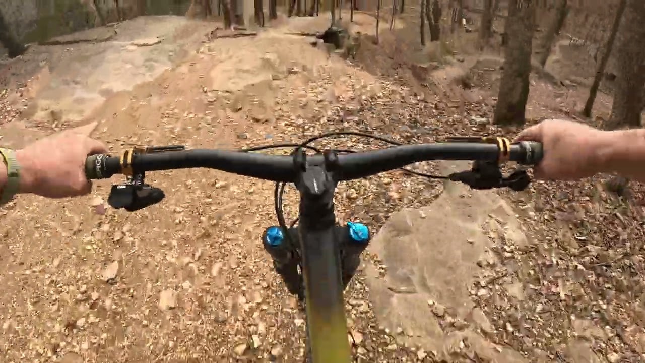 Gravity Feed Downhill Mountain Bike Trail System @ Lake Leatherwood in Eureka Springs, AR. DH2 Trail