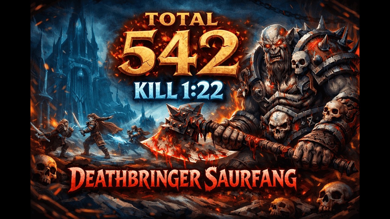 ICC 25 HM Deathbringer Saurfang | Toxic Players | Fire Mage POV 1:22 Kill 542k Total DPS