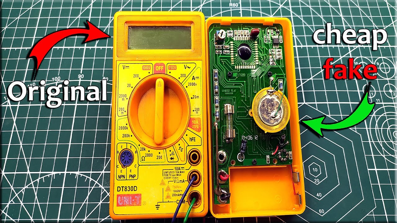 How To Check Original DT830D Yellow Multimeter, Original Vs Fake Cheap Fake Yellow Multimeters, hFE