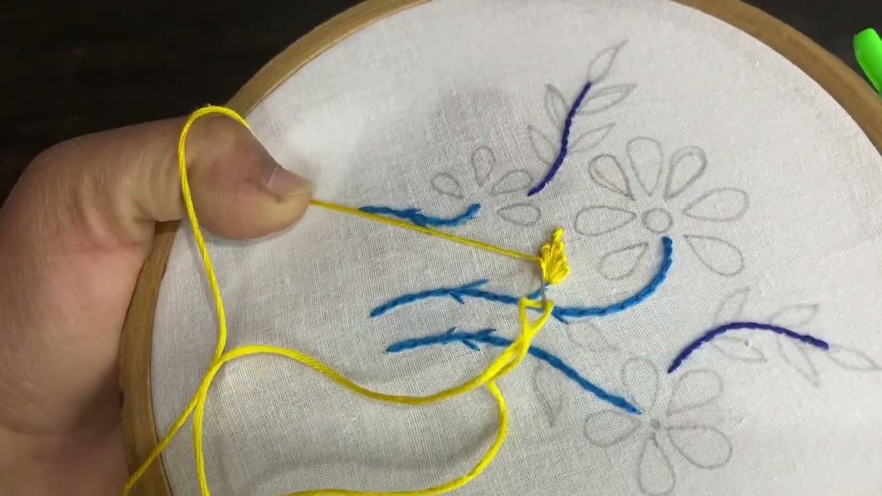 How To Make Flower Embroidery Design 🌸