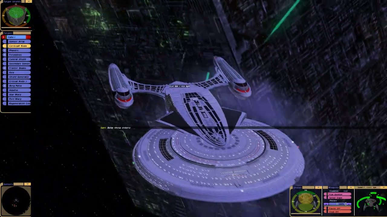 Excalibur Refit vs Borg Cube Full Power