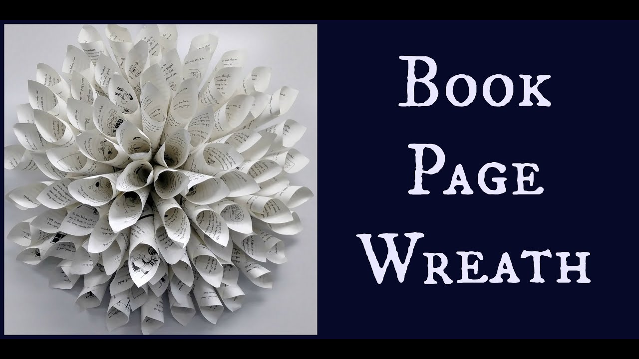 Book Page Wreath