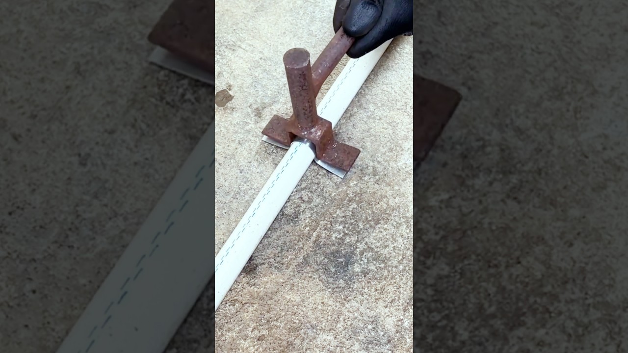 Handmade Tool Creates Perfect Clip for Round Pipe 👍 #craft #handmade #skills
