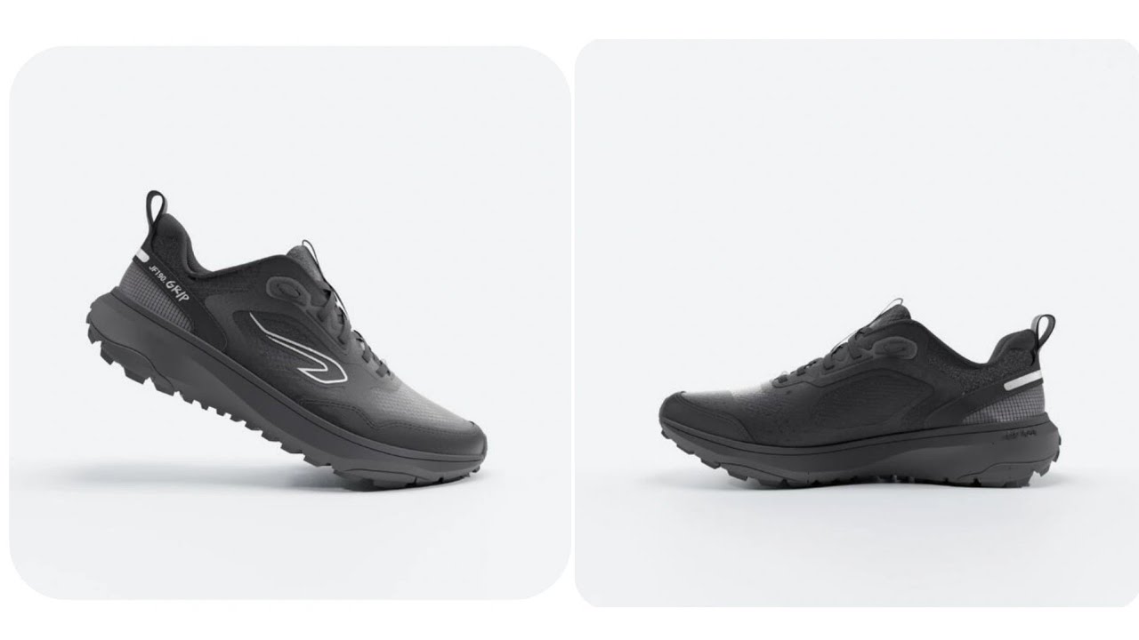 KIPRUN Men Running and trail running shoes,kiprun JF 190 Grip - Black