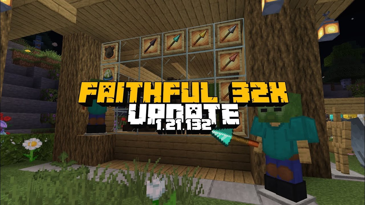 Faithful 32x Update Texture Pack, Improvement & Smooth. MCPE 1.21+