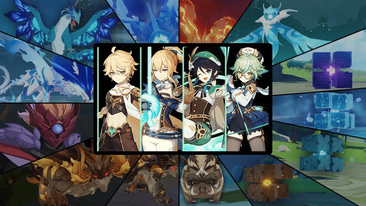 Full Anemo Party Against All Bosses In The Game - Genshin Impact