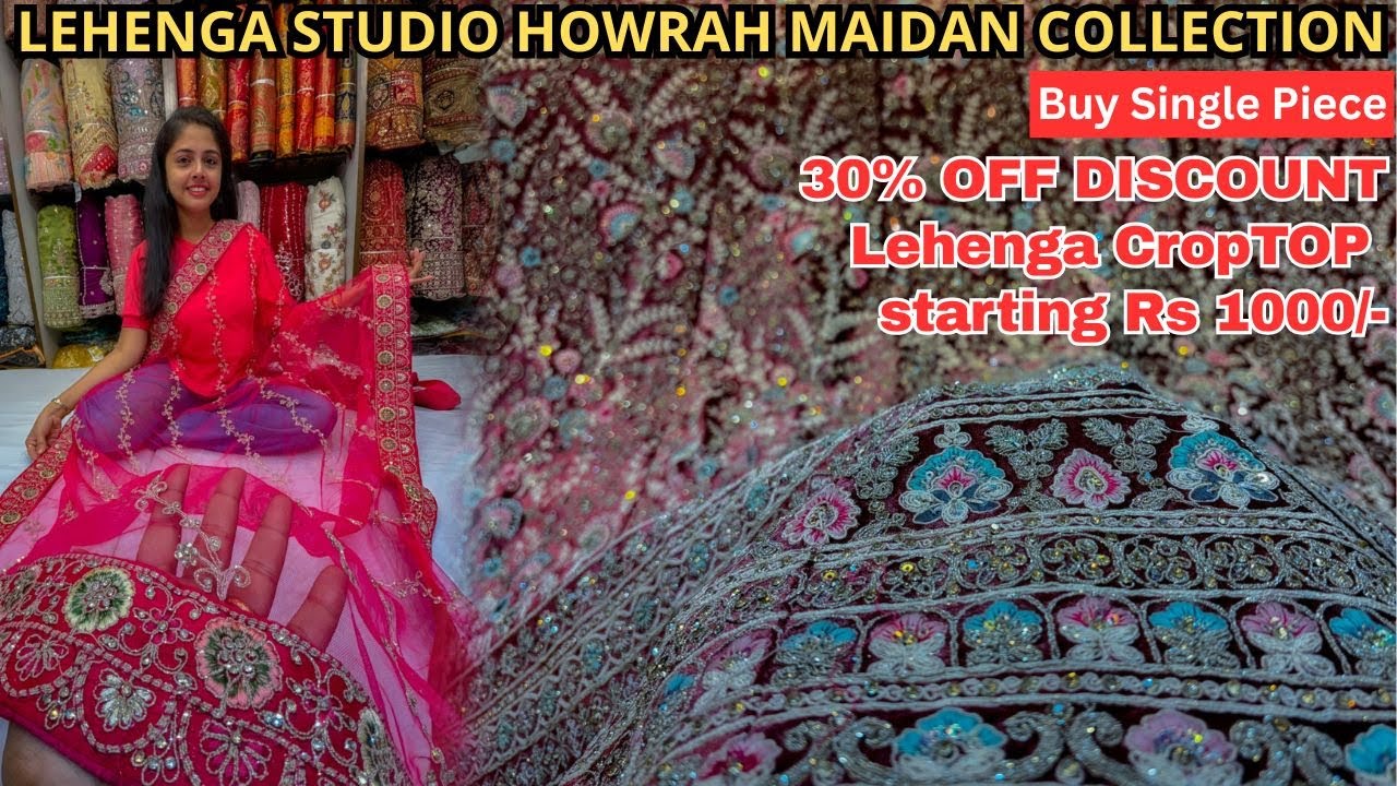 Kolkata Lehenga Market 2025 | Lehenga Studio 30% DISCOUNT Lehenga Collection with Price