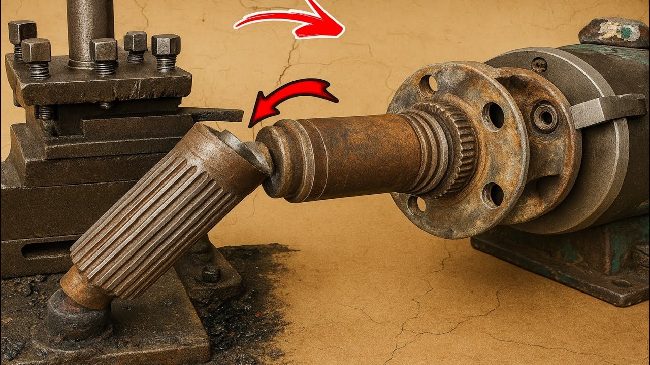 Brilliant Welding And Repair Of Broken Tractor Axle Shaft, Perfect Restoration
