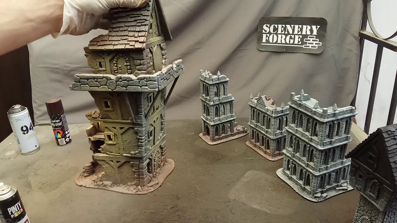 Pintado de escenografía Medieval / Painted Medieval scenery (Scenery Forge)
