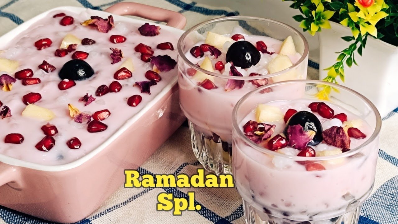 Custard with Sago | Fruit Custard Recipe | Ramadan/Iftar Special | Dish N Plate |