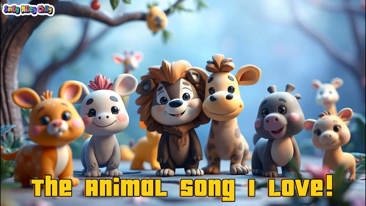 🐾🎶💛 The Animal Song I Love! – Fun and Happy Animal Song for Kids | Smily Miley Chily 🌈✨