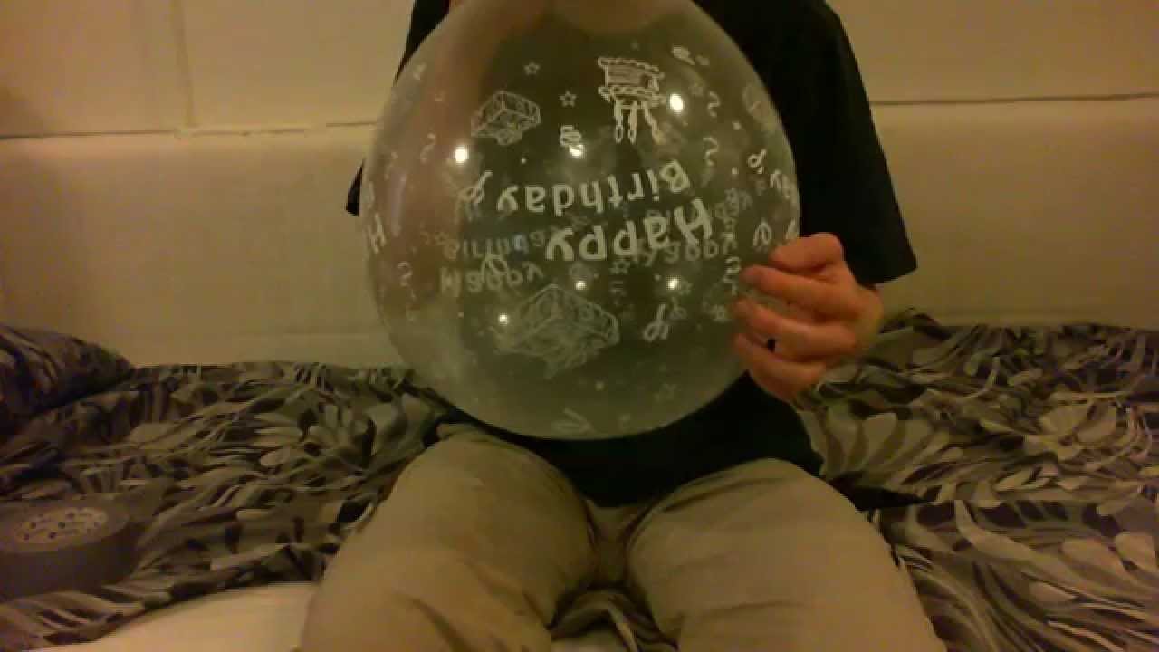 Blowing up a clear 16'' balloon (Non-pop)