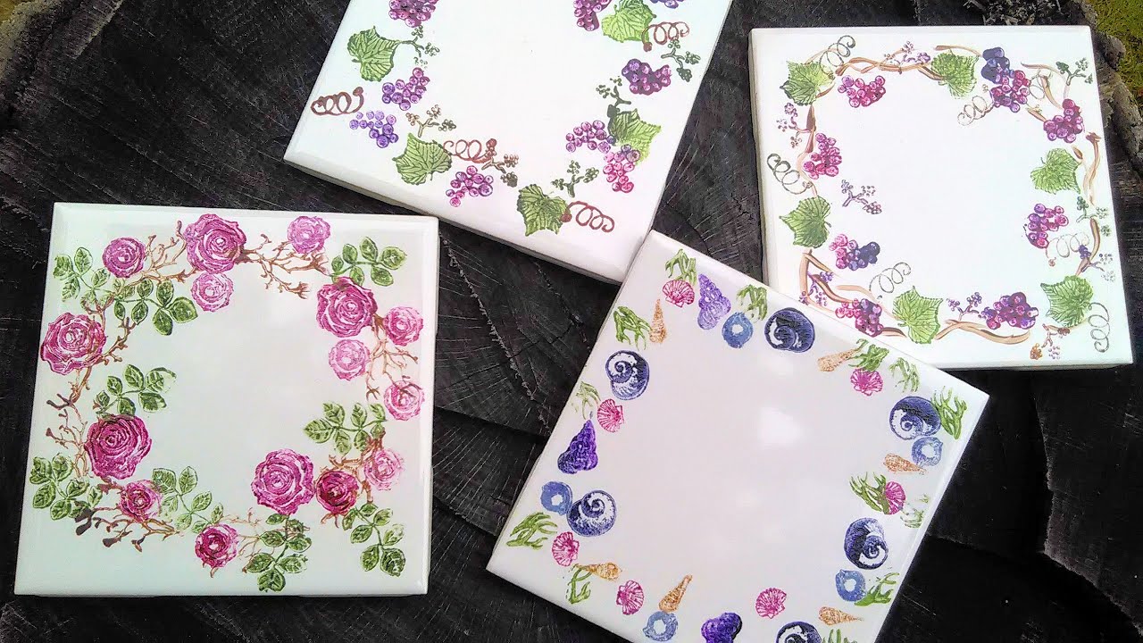 DIY Stamped Coasters // Quick Gift Idea!