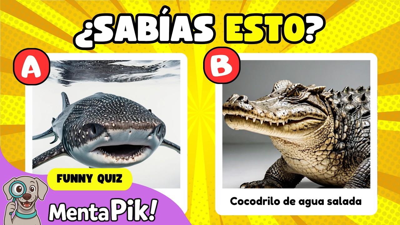 ¿SABÍAS ESTO? ANIMALES para niños 🦁🐳 ¡25 CURIOSIDADES en 5 segundos!🐢🐙| Juega con MentaPik!