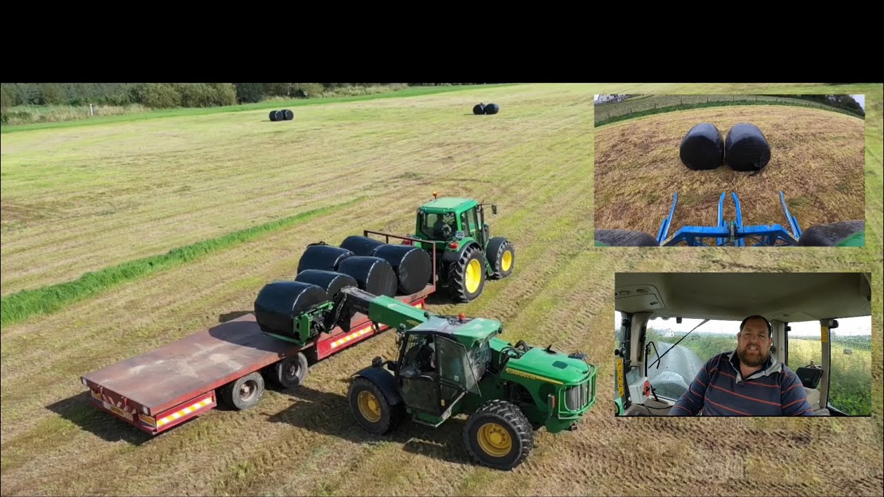 SILAGE...STACKING/LOADING ROUND BALES