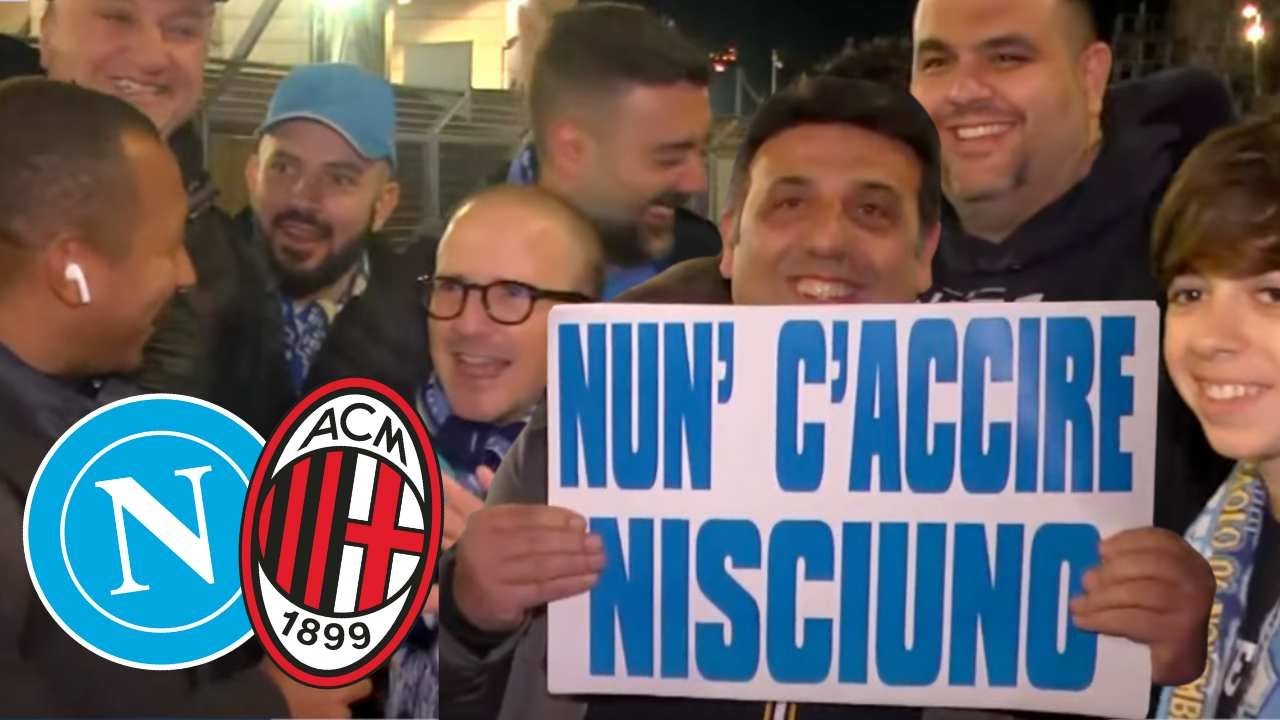 Napoli Milan 2-1, NON SI MOLLA! 💙 Guardate la REAZIONE dei NAPOLETANI allo stadio