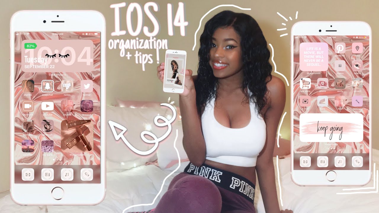 how to customize your home screen with ios 14! | widgetsmith & shortcuts *aesthetic*