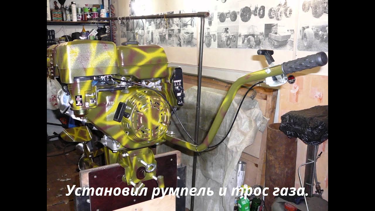 Короткий болотоход 15 л.с. (Сборка).