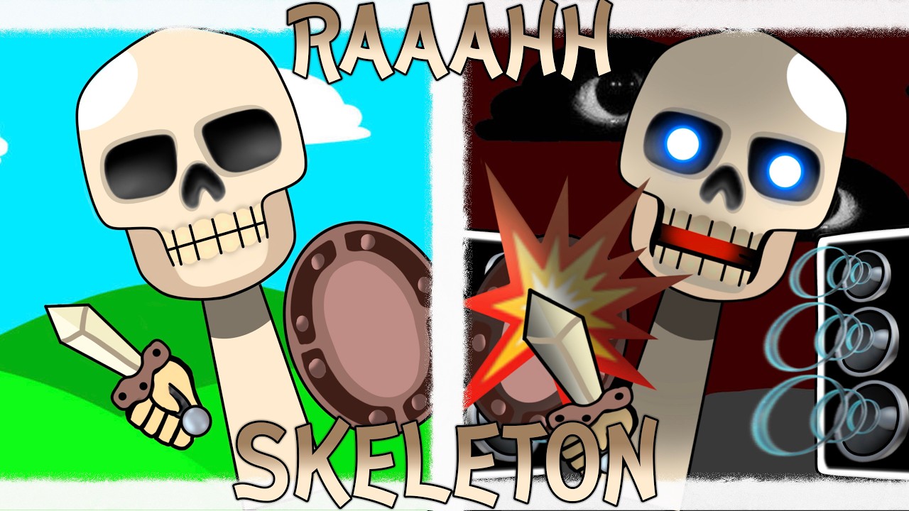 💀Sprunki OC RAAHH! SKELETON phase 1-2 X #emoji 💀