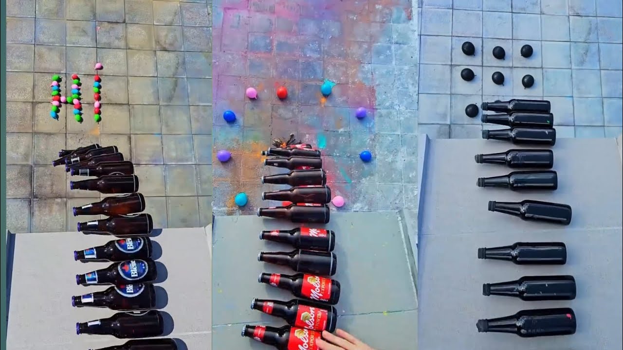 🎈Breaking Glass Bottles and Balloon Drops! Crushing Crunchy & Soft Things!🔥