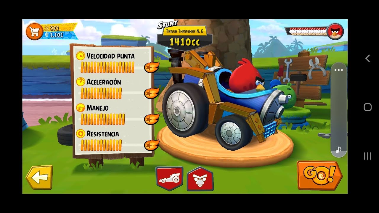 Playing with the Trash Thrasher in the Angry Birds go Nitro mod