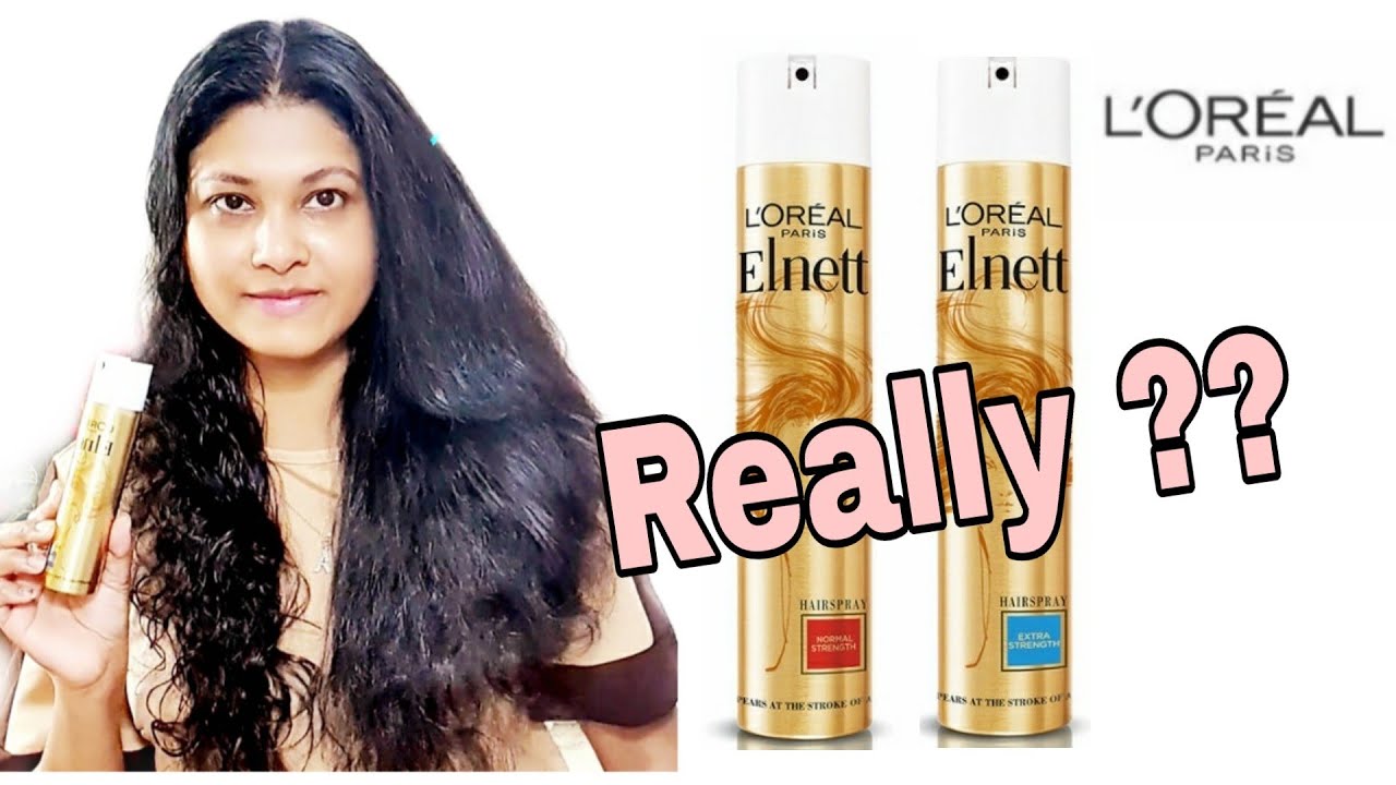 L'Oreal Paris Elnett Satin Extra Strength Hair Spray - Is it worth ?  Honest Review & Demo