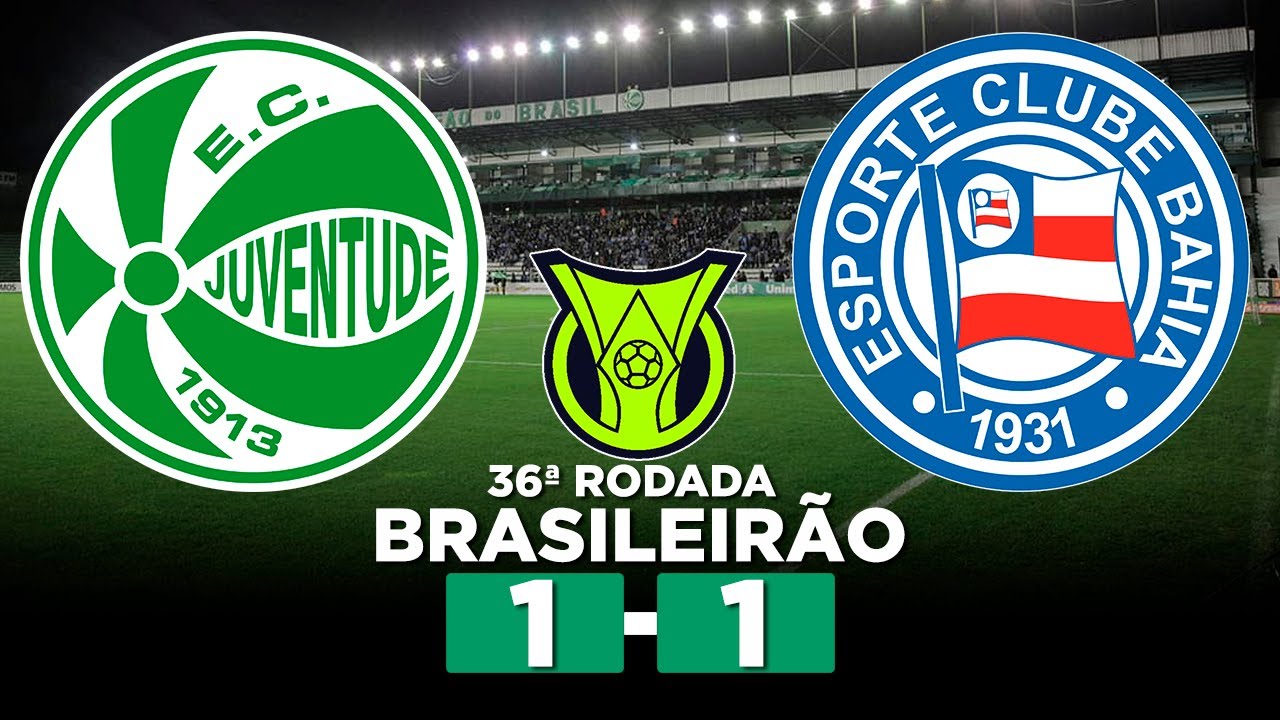 JUVENTUDE E BAHIA EMPATAM NO JACONI E TIME GAÚCHO ESTÁ REBAIXADO! JUVENTUDE 1 x 1 BAHIA