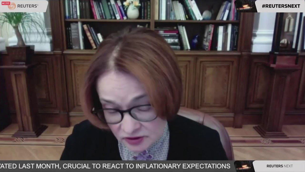 LIVE: Russian Central Bank Governor Elvira Nabiullina is interviewed at the Reuters Next virtual …