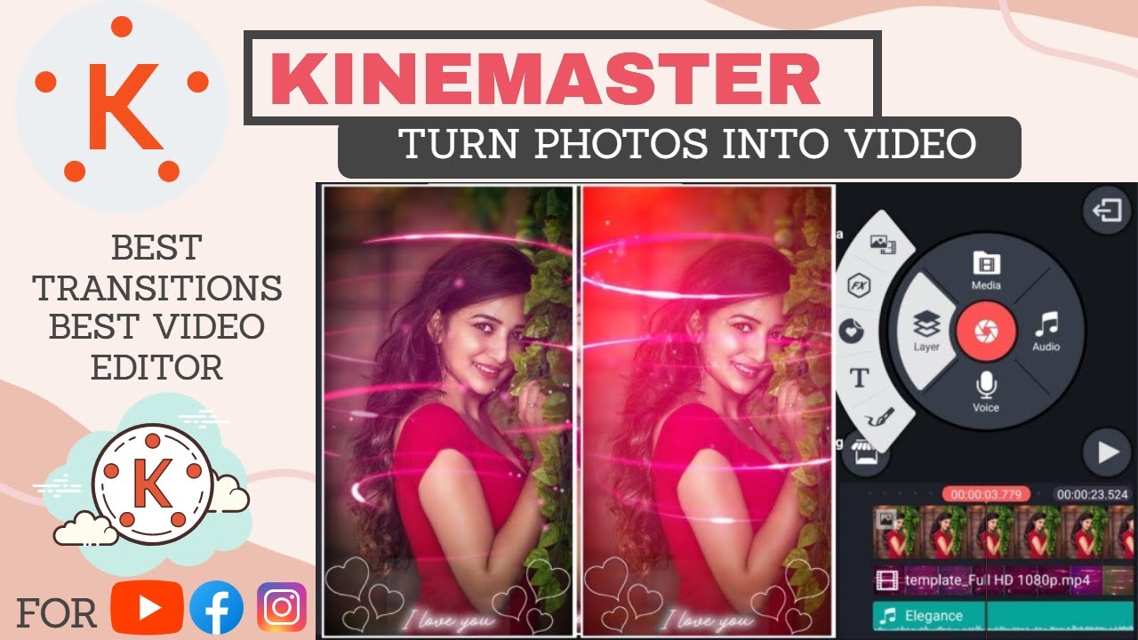 How to create video using photos in kinemaster | Kinemaster tutorial is worth it !!!!!