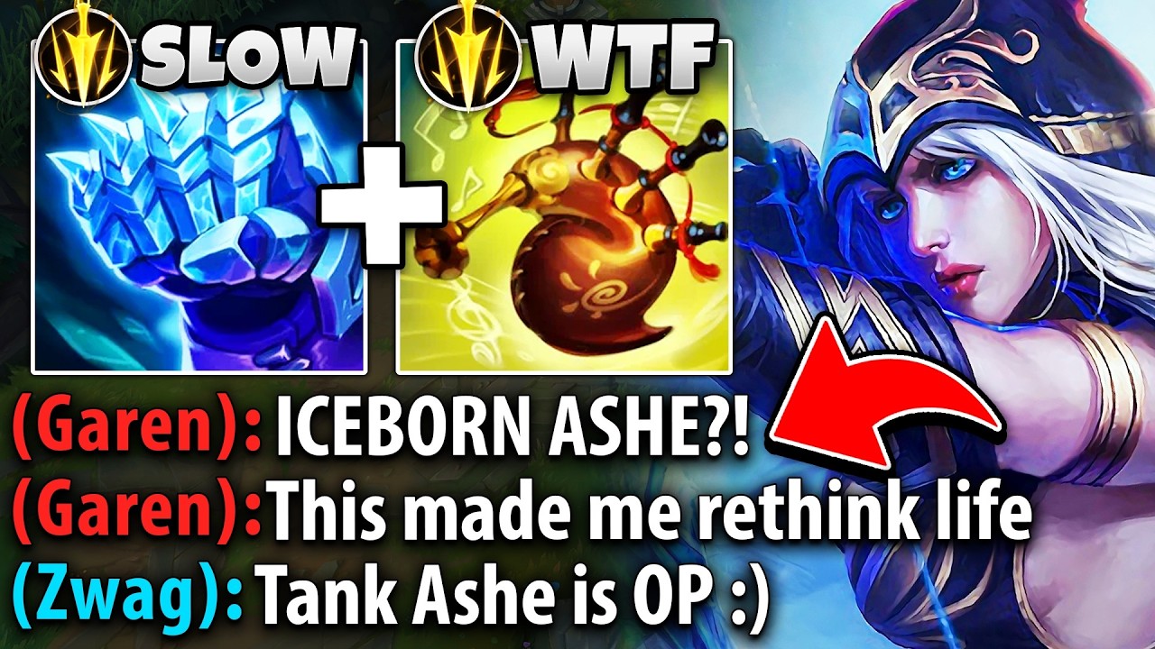 ENEMY GAREN HAS A MENTAL BREAKDOWN FROM MY TANK ASHE TOP (PERMASLOW BUILD)