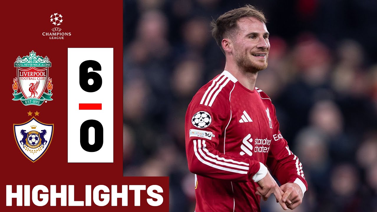 Liverpool vs Qarabağ 6-0 HIGHLIGHTS Champions League 25/26