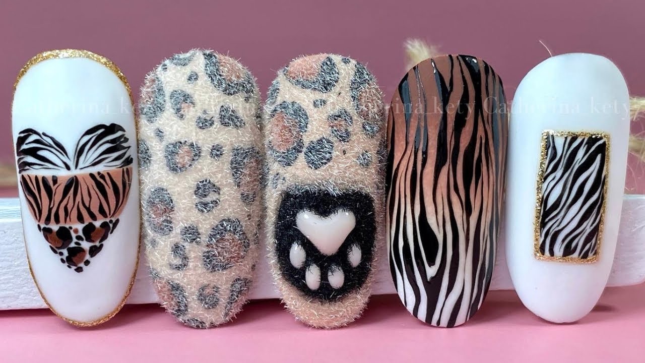Easy Animal Print Nail Art|Leopard Print Nail Art|Zebra Nail Art|Madam Glam