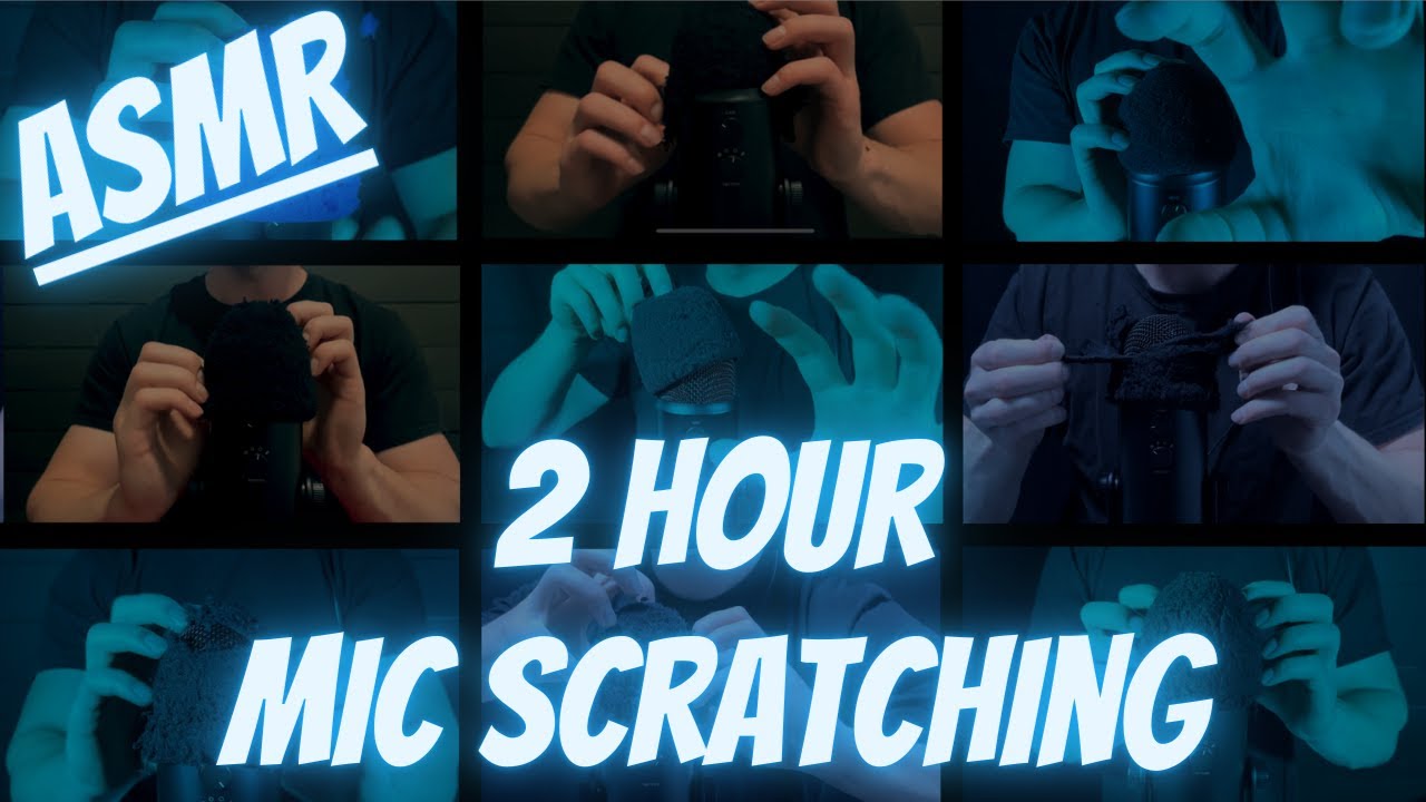 ASMR | 2 Hours of Fast and Aggressive Mic Scratching | Compilation