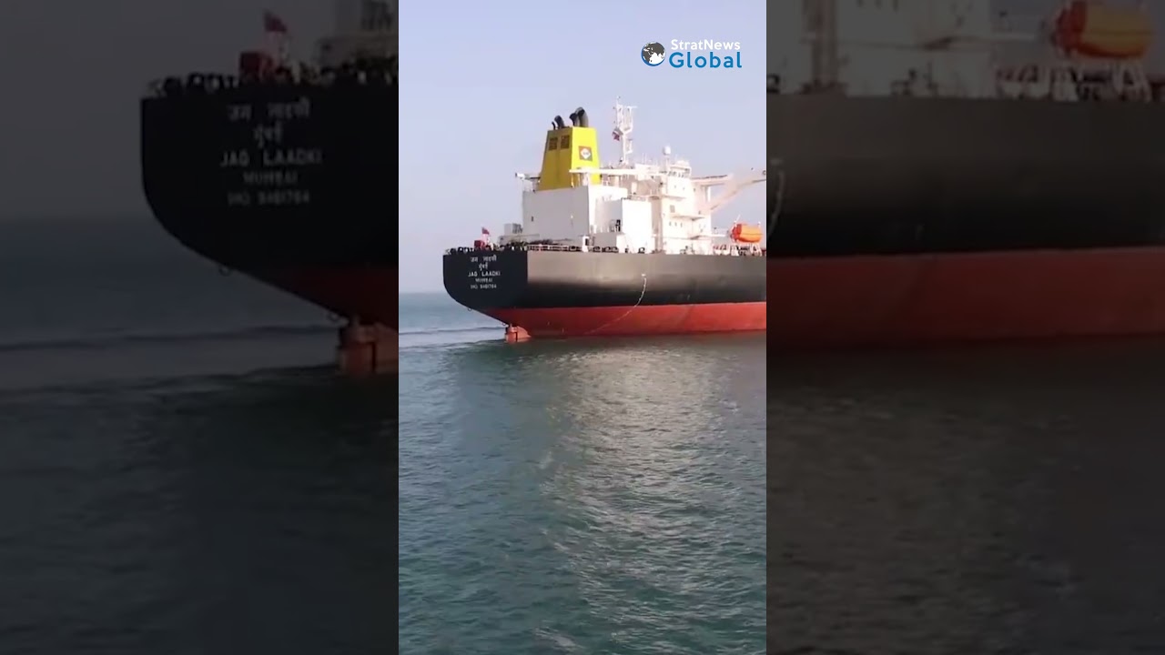 Indian-flagged tanker 'Jag Laadki' arrives at Adani Ports Mundra, carrying 80,800 MT of oil