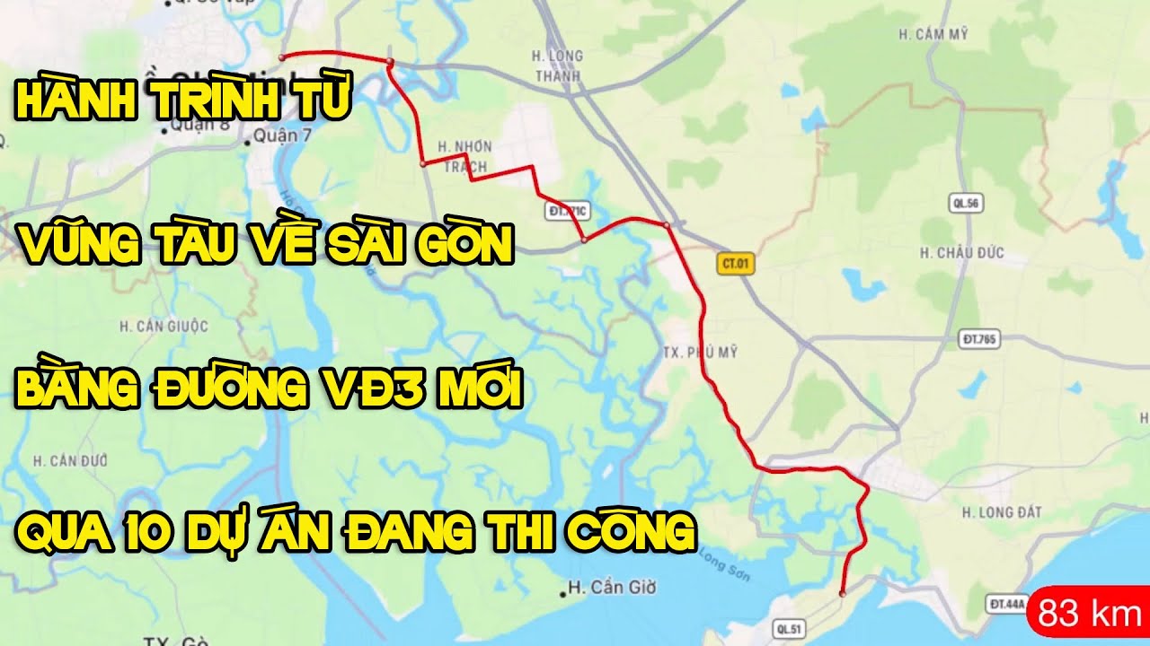 Hành trình Vũng Tàu về Sài Gòn bằng đường mới qua 10 dự án đang thi công