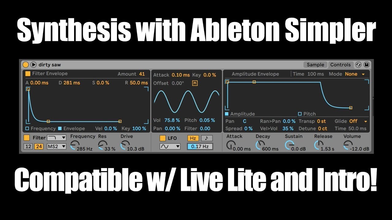 Учебное пособие по синтезатору Ableton Simpler