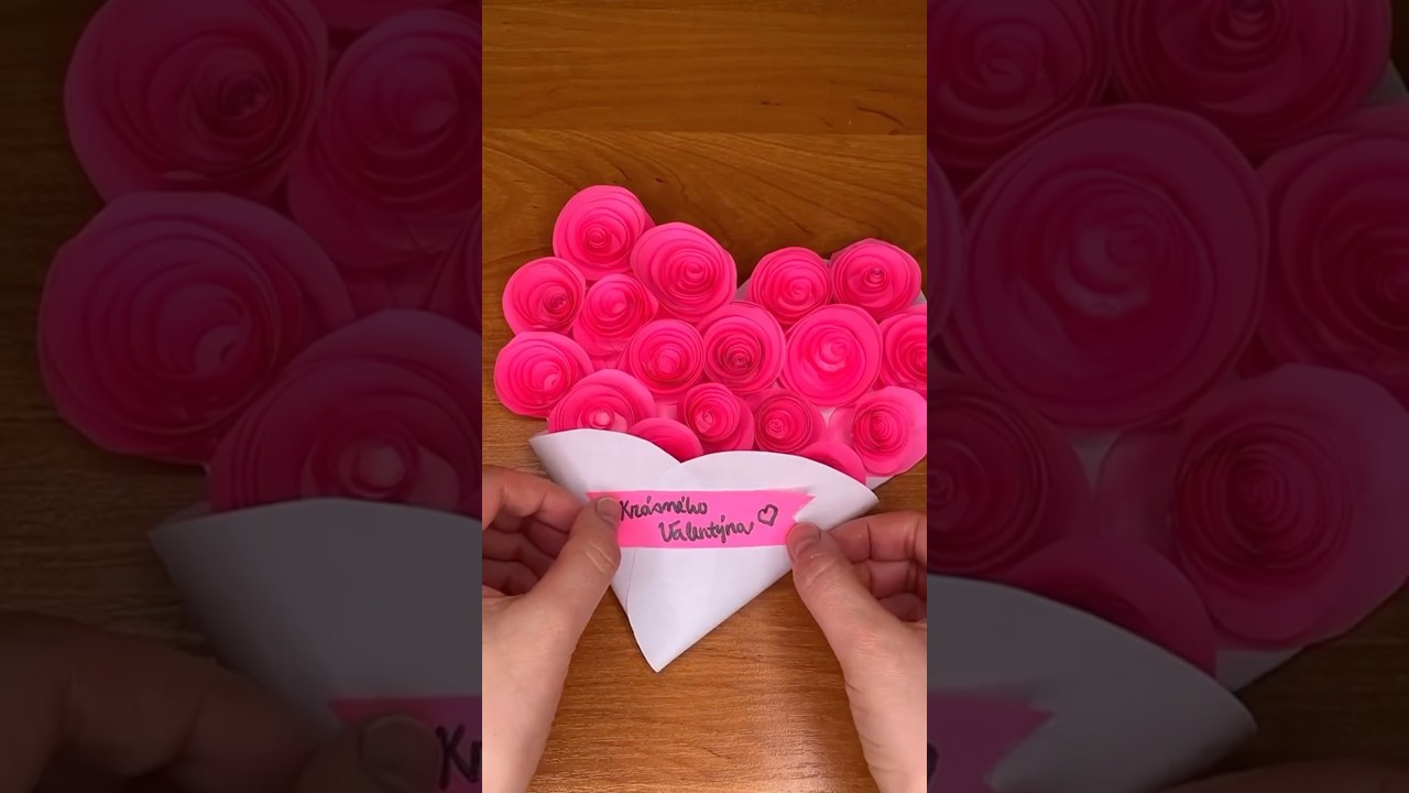 Valent&yacute;nsk&eacute; př&aacute;n&iacute;čko 💖 #diy #crafts #tutorial #valentinesday #valentinescard