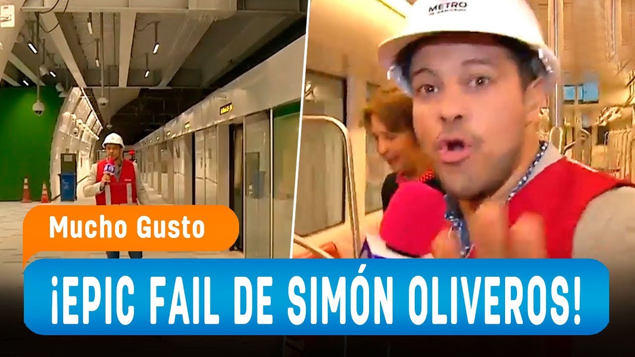 Chascarro de Simón Oliveros en nueva linea de Metro - Mucho Gusto 2018