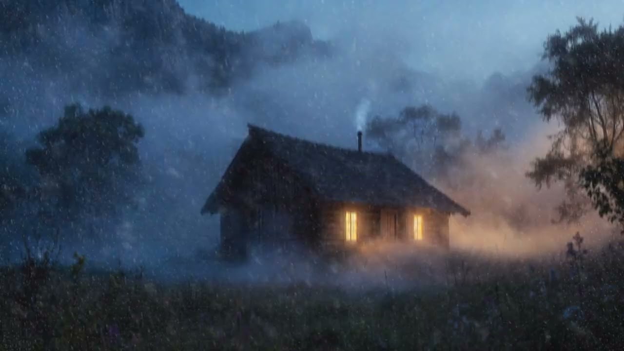 Rainy Night at a Cozy Forest Cabin 🌧️ Relaxing Rain Sounds for Sleep, Study & Deep Relaxation