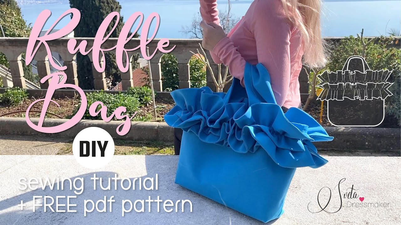 DIY Ruffle Bag | How to sew Tote Bag | PDF patterns | Sewing Tutorial