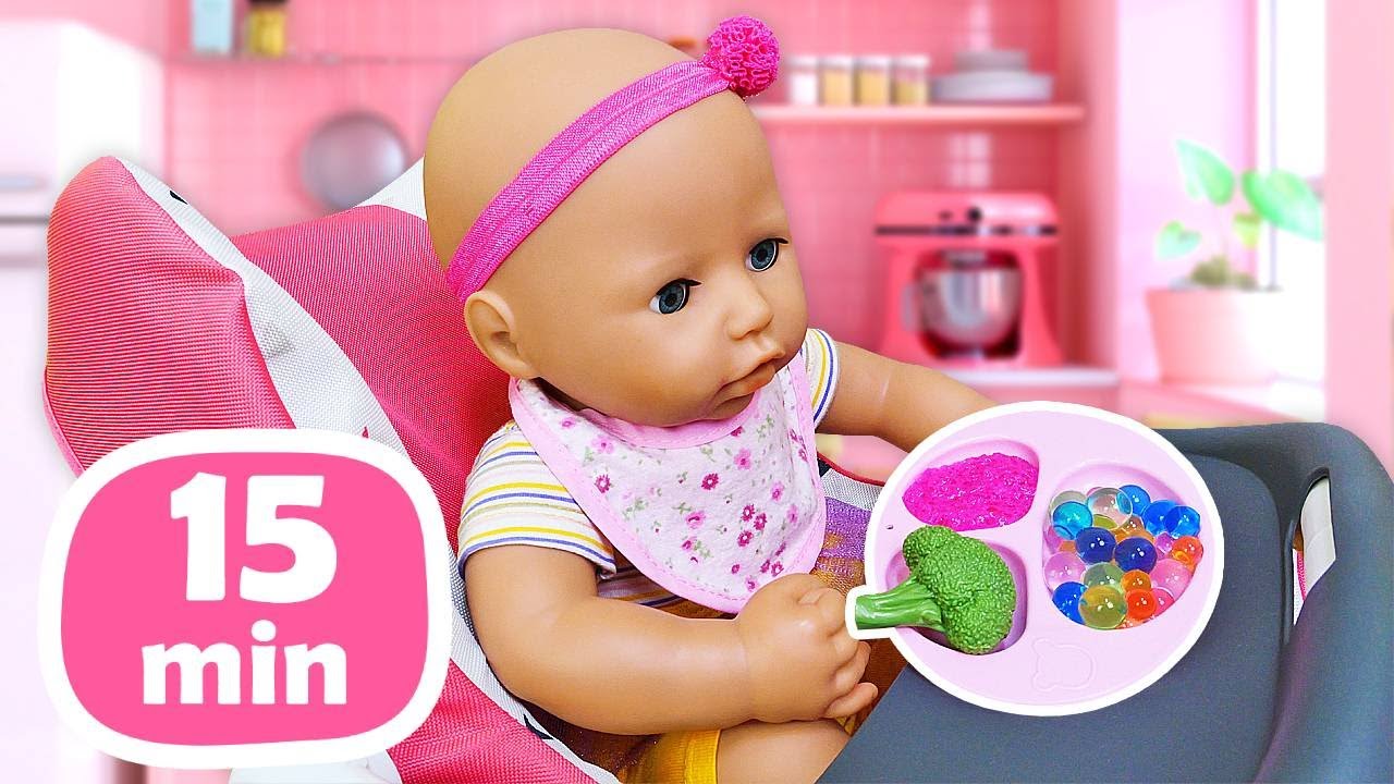 La bambola Baby Annabelle 👶 e la sua routine quotidiana 🛁🍼 Giochiamo con le bambole 🧸🎀
