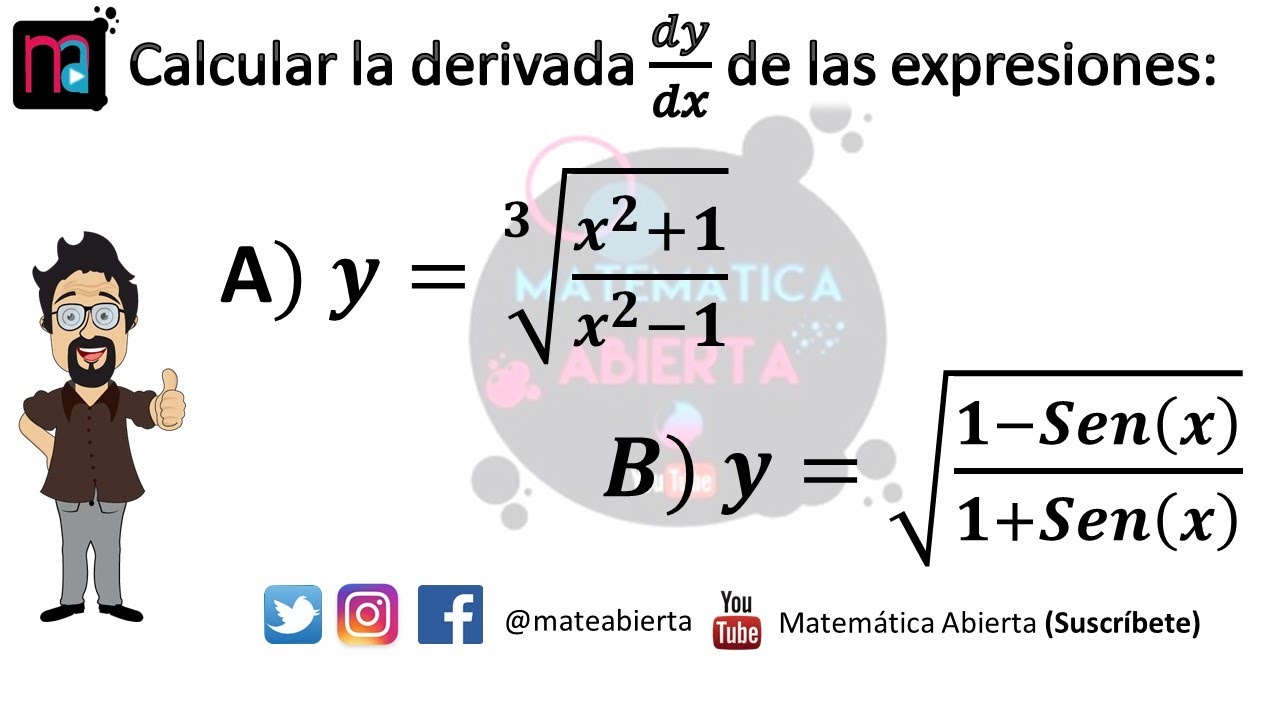 EJERCICIOS de DERIVADAS  aplicando LOGARITMO/ (Nivel: Medio Alto)