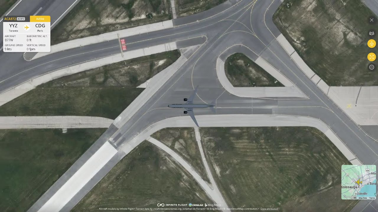 FlightPlaneLIVE: Air Canada Boeing 777-333(ER) AC872 | YYZ to CDG with Lofi Music